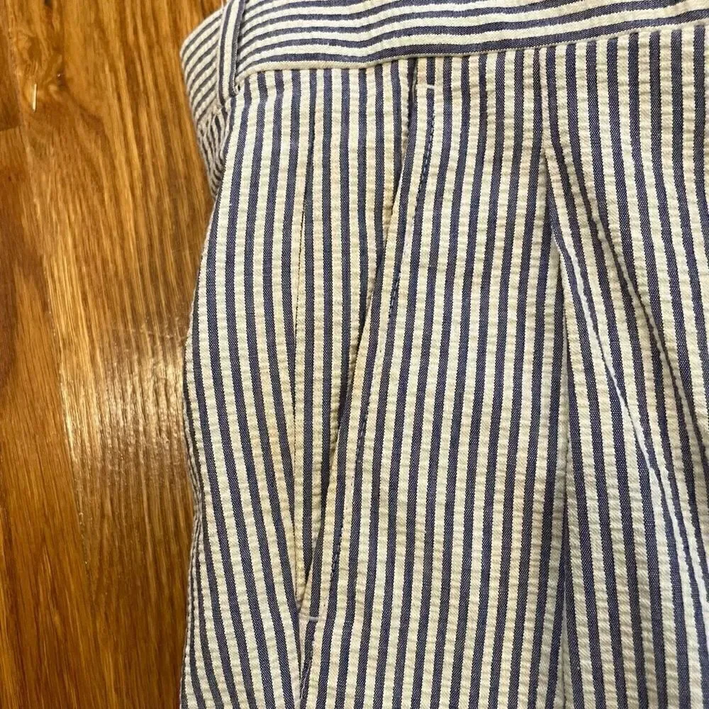 Vintage Men’s Pants Chinos Blue White Seersucker 36W/29L FLAWED